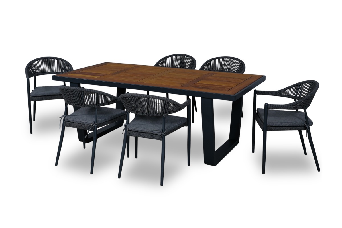 Alvis Masa Sandalye Takımı - Antrasit