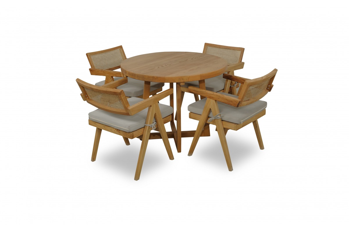 Woody Yuvarlak Masa Takımı