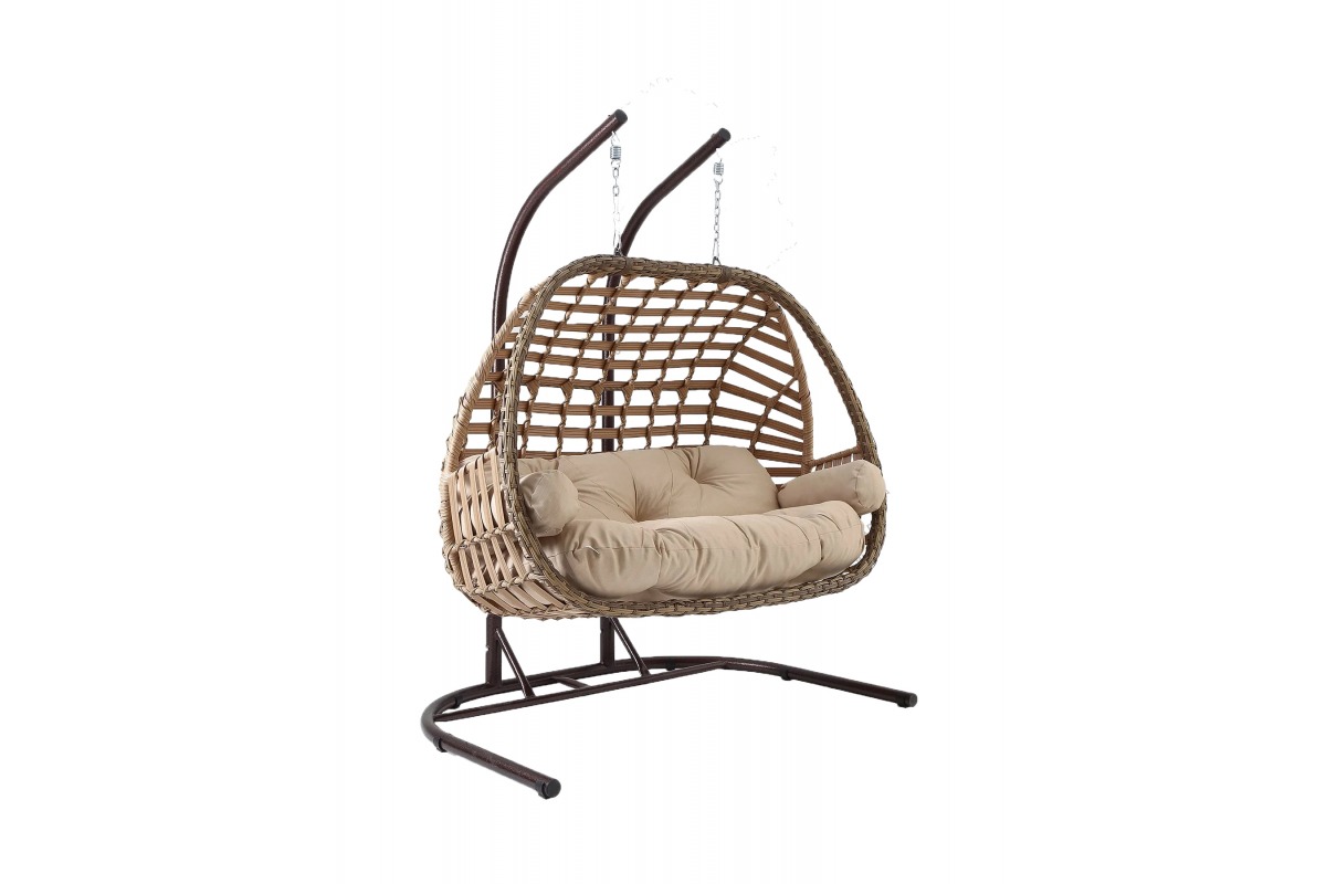 Oylat Bahçe Balkon Salıncağı- Açık Kahve